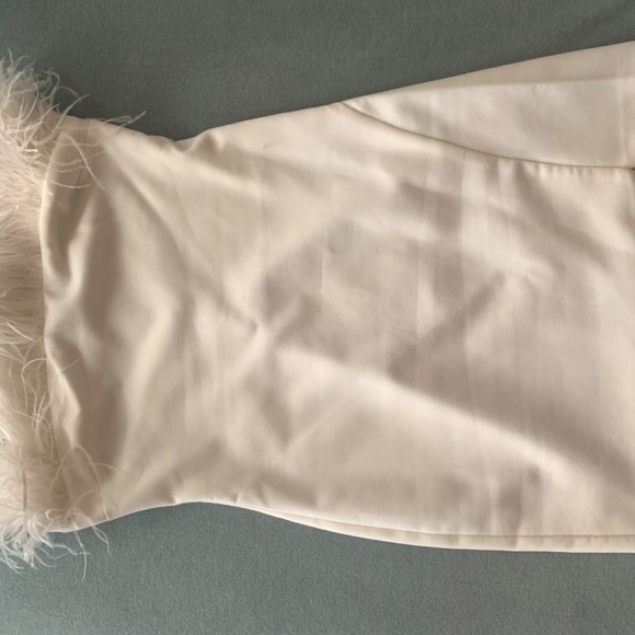 Likely- Katy White Mini Dress with Feathers - Picture 7 of 7